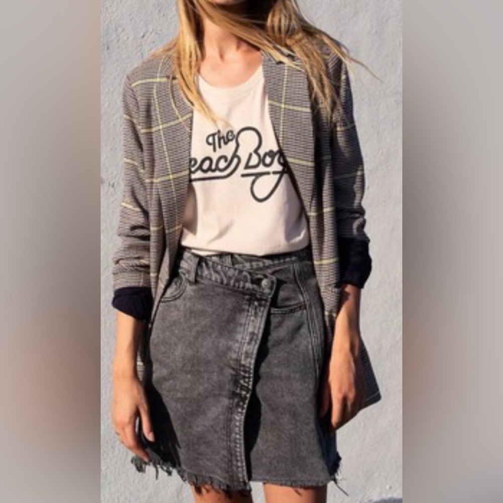 We The Free Parker Wrap Mini Washed Black Denim